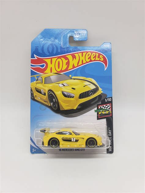 Hot Wheels Mercedes Amg GT3 Yellow HW Race Day Perfect Etsy