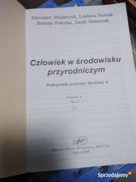 Przyroda Podr Czniki Szkolne U Ywane Ksi Garnia Antykwariaty Warszawa