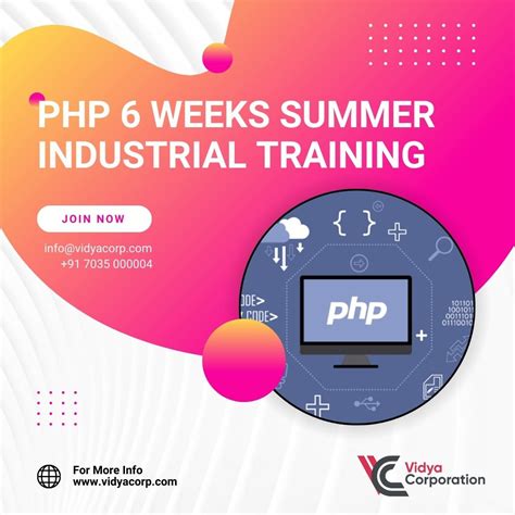 Weeks Summer Industrial Training Vidya Corporation