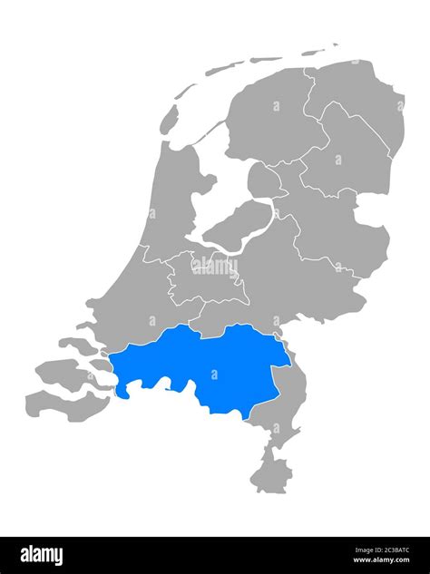 Map of North Brabant in Netherlands Stock Photo - Alamy