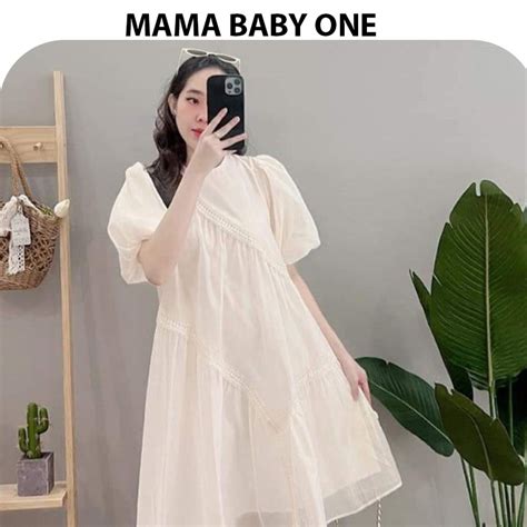 V MẪU HOT VÁY BẦU CÔNG SỞ DỰ TIỆC SANG ĐẸP ĐẦM BẦU THIẾT KẾ BABYDOLL VẢI VOAN LỚP VIỀN