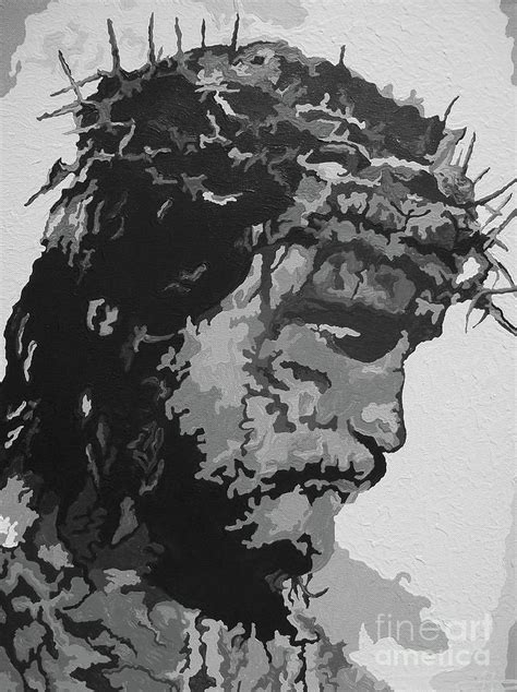 Black And White Jesus Painting at PaintingValley.com | Explore ...