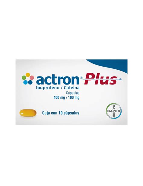 Buy On Mexico Actron Plus 400100 Mg With 10 Capsules Ibuprofen