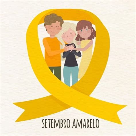 Setembro amarelo pessoas Vetor Grátis Setembro Vetores