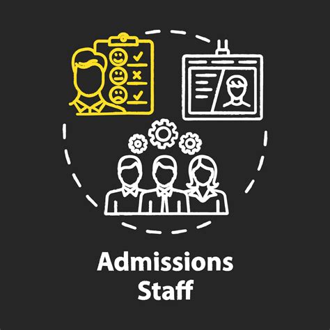 Admission Staff Chalk Concept Icon Employment Service Hr Management