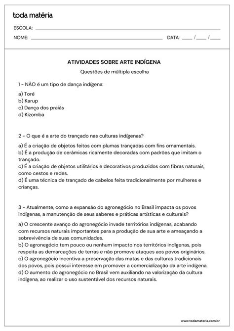 Atividades Sobre Arte Indigena - Atividades sobre arte indígena (para o Ensino Fundamental II) – Pensar ...