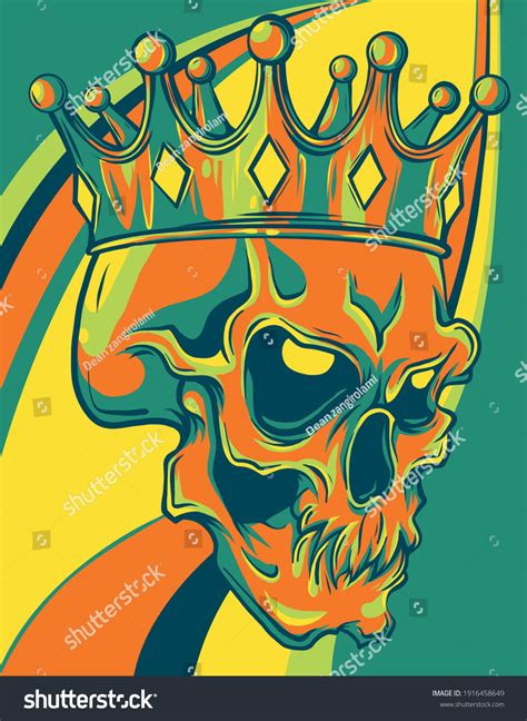 Skull King Crown Design Element Vector Stock Vector Royalty Free