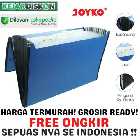 Jual Joyko Expanding File Folio F4 13 Pockets Map Harmonika Ef 2538