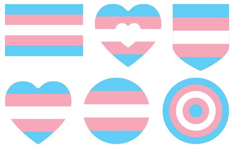 Transgender Pride Flag in shape set. Trans Pride Flag. 25863385 Vector Art at Vecteezy