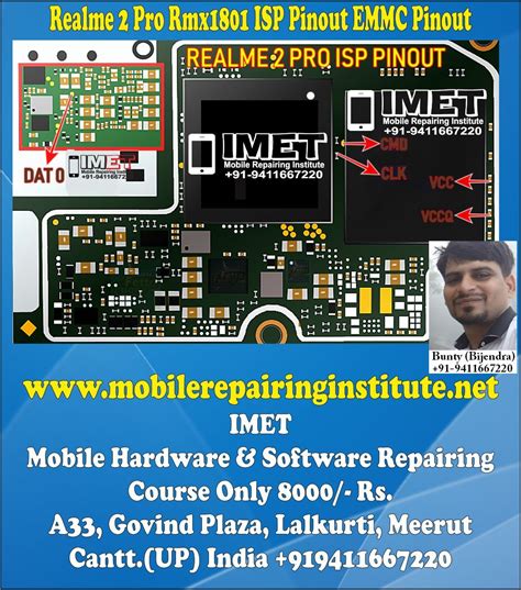 Realme 2 Pro Rmx1801 Isp Pinout Emmc Pinout Smartphone Repair Isp