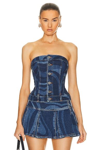 Mugler Zip Front Sequin Bustier In Version Black Fwrd