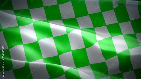 Checkered Flag Video Waving In Wind Isolated Waving Checkered Flag