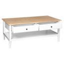 Table Basse 4 Tiroirs Design Solen 110cm Blanc