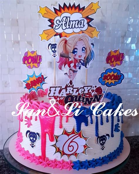 Torta harley quinn Tortas artísticas Cumpleaños patrulla canina