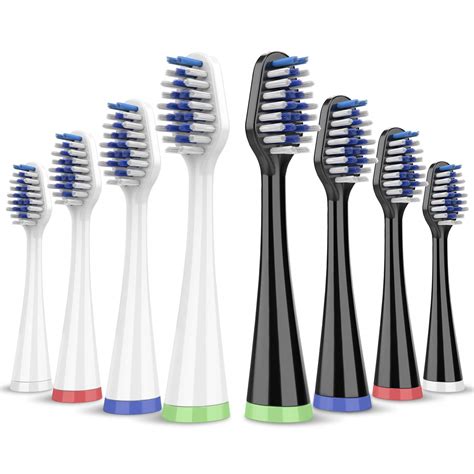 8-Pack Replacement Brush Heads for AquaSonic Duo Toothbrush - High ...