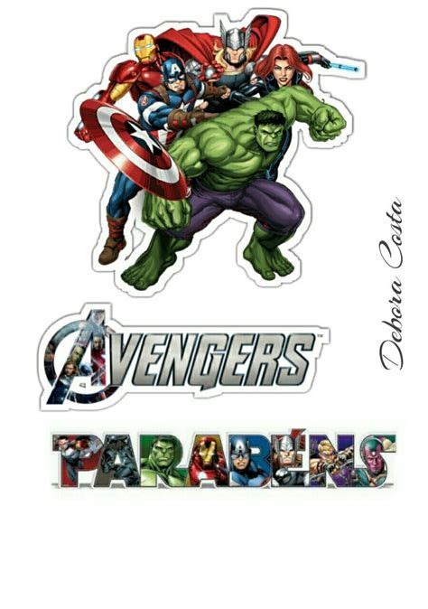 Avengers Party Superhero Party Diy Cake Topper Cake Toppers