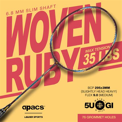 Free String Grip Apacs Badminton Racket Woven Ruby Shopee Malaysia