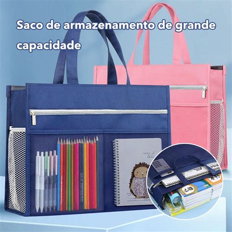 Pasta Escolar Com Alça - Porta Documentos A3, Pasta Escolar com Alça, Bolsa para Estudantes ...