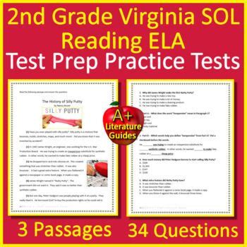 Nd Grade Virginia Sol Test Prep Reading Ela Passages And Va Sol