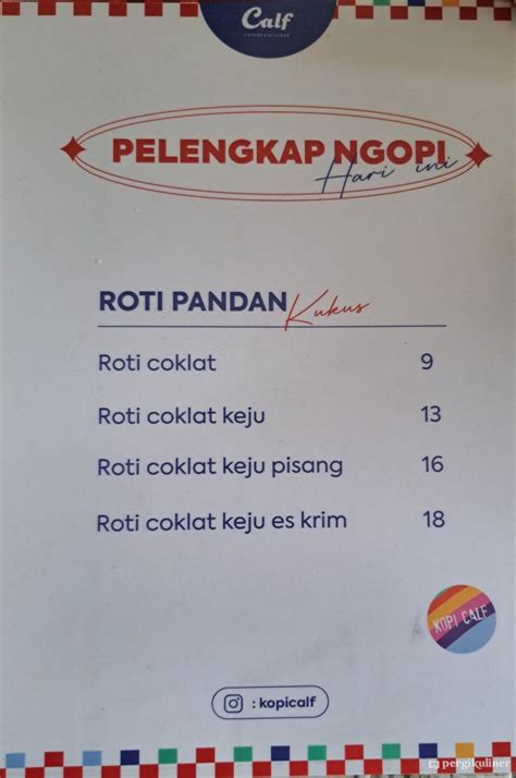 Selalu diperbarui! Menu Kopi Calf, Jagakarsa