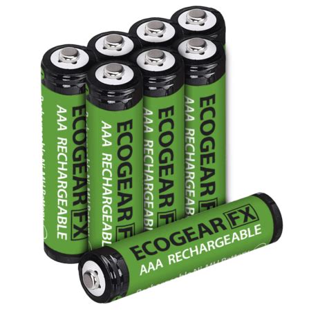 AAA Rechargeable Batteries NiMH 800mAh High Capacity 8 Pack