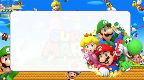 Super Mario Personagens Etiqueta Escolar Imagem Legal