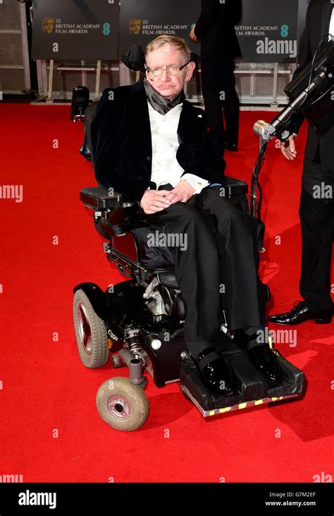 Stephen Hawking Attends The EE British Academy Film Awards At The Royal