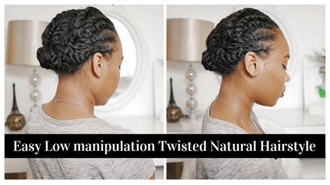 Easy Low Manipulation Protective Natural Hair Style Queenteshna Youtube