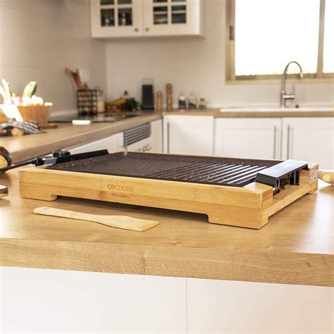 Plancha De Cocina Tasty Grill 2000 Bamboo MixStone Cecotec Qechic