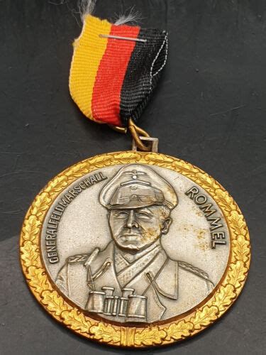 Generalfeldmarschall Erwin Rommel W Sten Fuchs Orden Plakette Wk