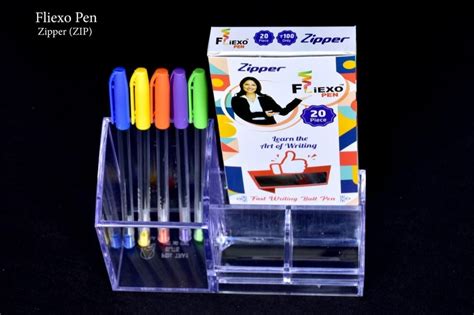 Ink Pcs Fliexo Zipper Refill Plastic Ball Pen For Writing At Rs