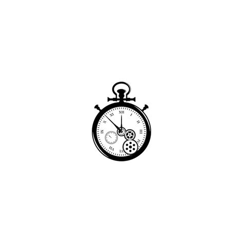 Premium Vector | Old pocket watch logo design