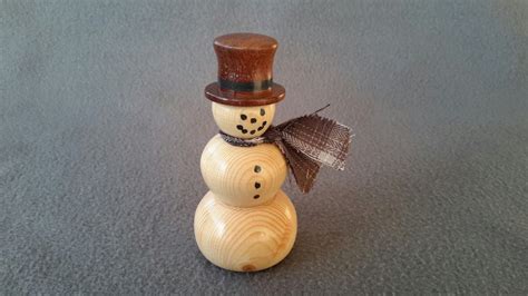 Wooden Snowman Christmas Ornament