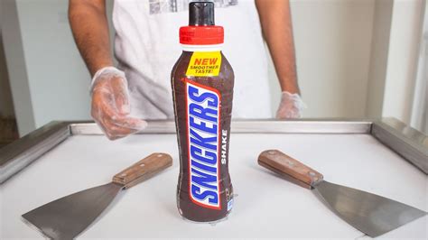 Snickers Shake Ice Cream Rolls Satisfying Asmr Youtube