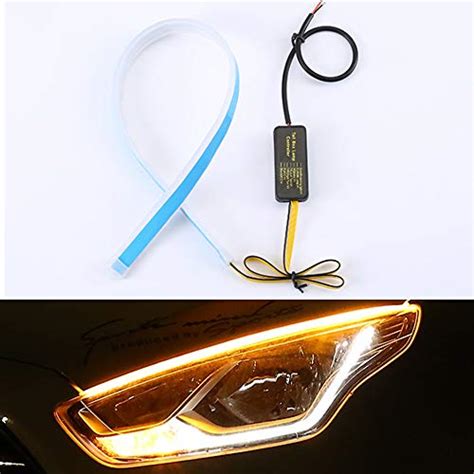 Tido Pcs Inches Dual Color Led Headlight Strip Light Tube Flexible