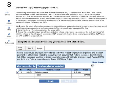 Solved Journal Entry Record All Employers Payroll Expenses