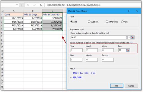 Jak dodać dni do daty lub wykluczyć weekendy i święta w programie Excel