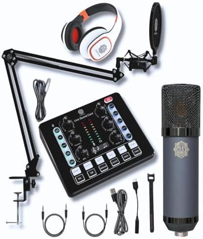 DIGIMORE Condenser Microphone Kit With Studio Headphones Live Sound