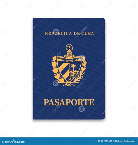 Passport of Cuba. Citizen ID Template Stock Illustration - Illustration
