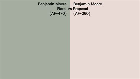 Benjamin Moore Flora Vs Proposal Side By Side Comparison