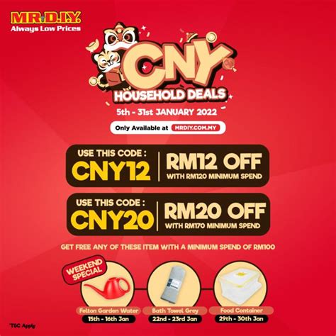 Mr Diy Online Cny Household Deals Promotion 5 Jan 2022 31 Jan 2022