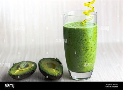 Healthy Smoothie From Avocado Parsley And Spinach Healthy Eating