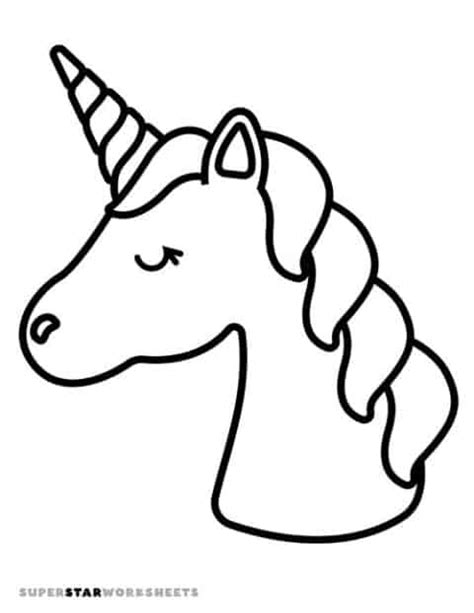 Unicorn Template Superstar Worksheets