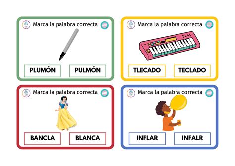 Tarjetas Para Trabajar D Fonos Con L Afianzar Vocabulario