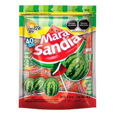 Chupeta Mara Sandia x 40 unidades Distribuidora Dicoha Bogotá Colombia