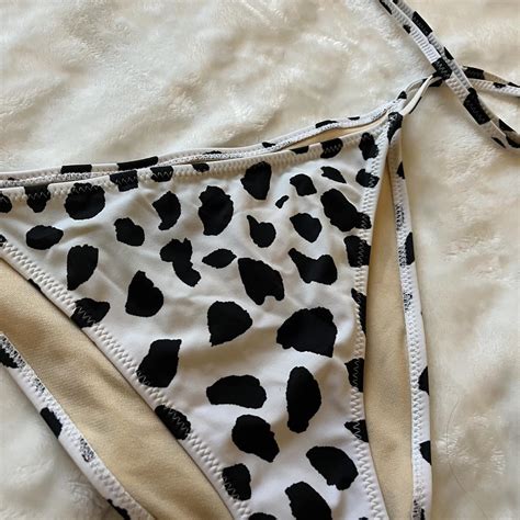 Pacsun Bikini Bottom Size M Cow Print Worn A Depop