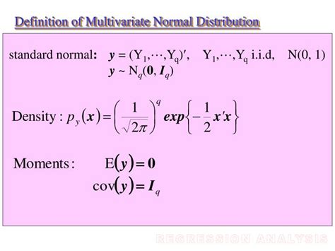 Ppt Chapter Multivariate Normal Distribution Powerpoint