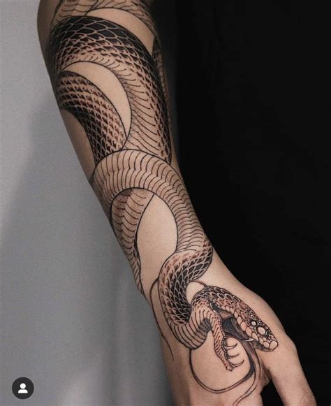 Pin on style | Hand tattoos, Arm tattoos snake, Tattoos