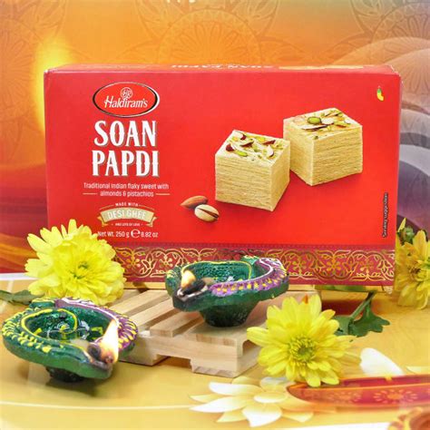 Diyas With Soan Papdi Gift Send Diwali Gifts Online Jvs Igp