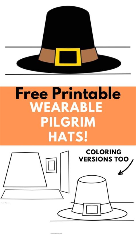 Free Printable Pilgrim Hat for Kids